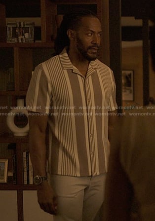 Lewis’s white striped shirt on Reasonable Doubt