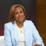 Robin’s light blue blazer and pants on Good Morning America