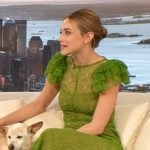 Lili Reinhart’s green lace dress on The Drew Barrymore Show