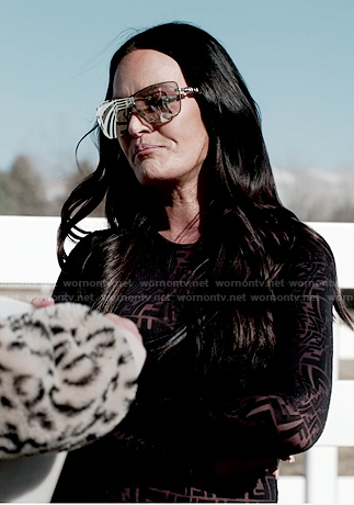Lisa’s black mesh top on The Real Housewives of Salt Lake City
