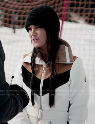 Lisa’s white ski suit on The Real Housewives of Salt Lake City