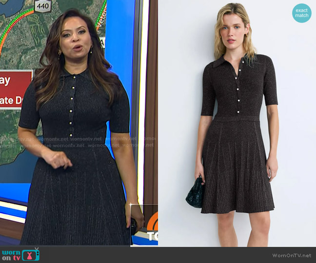 LK Bennett Carrie Knitted Dress worn by Adelle Caballero on Today