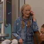 Loretta’s floral travel bag on Only Murders in the Building