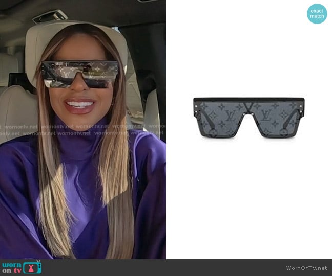 Louis Vuitton LV Waimea L Sunglasses in Black worn by Mary Cosby on The Real Housewives of Salt Lake City