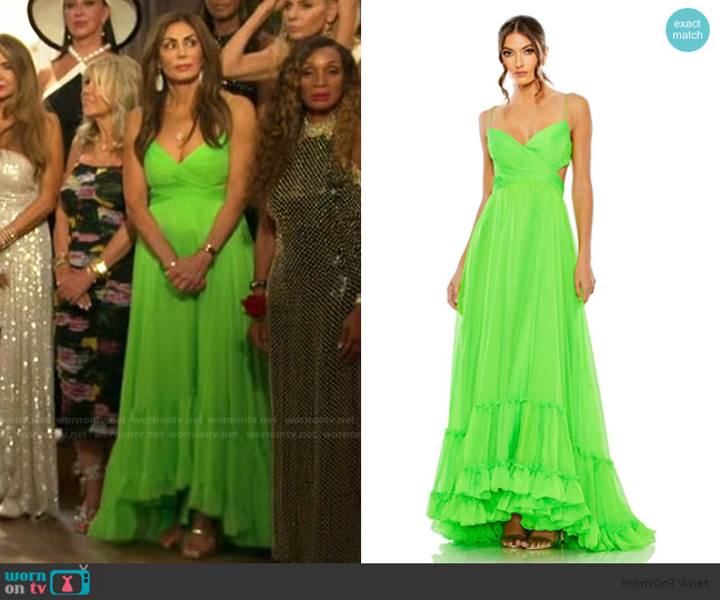 Mac Duggal 68477 Prom Tiered Ruffle Long Formal Dress worn by Terri on The Golden Bachelor