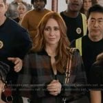 Maddie’s grey plaid cardigan on 9-1-1