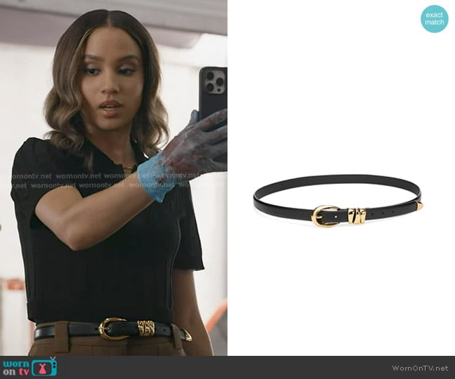 Madewell Triple Metal Keeper Belt worn by May Grant (Corinne Massiah) on 9-1-1