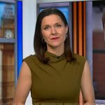 Maggie’s green ruched dress on Good Morning America