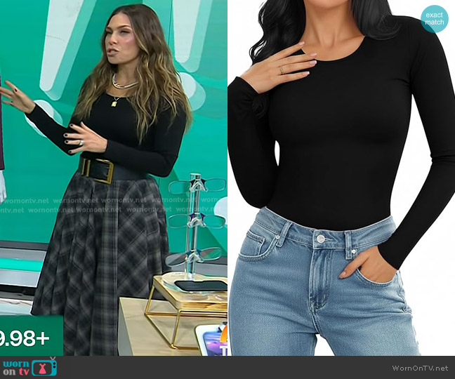 Mangopop Long Sleeve Bodysuits worn by Melissa Garcia on Today