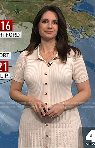 Maria’s ivory ribbed knit dress on Today