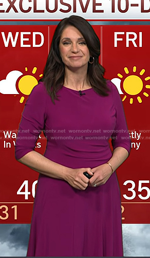 Maria’s purple 3/4 sleeve dress on Today