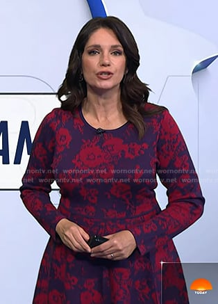 Maria’s red and purple floral dress on Today