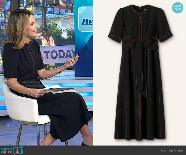 Me + Em Midi Dress + Belt worn by Savannah Guthrie on Today