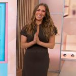 Melissa’s brown v-neck dress on Sherri