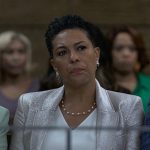 Rosie’s metallic blazer on Reasonable Doubt