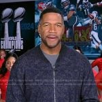 Michael’s navy knit zip jacket on Good Morning America