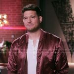 Michael’s red bomber jacket on The Voice