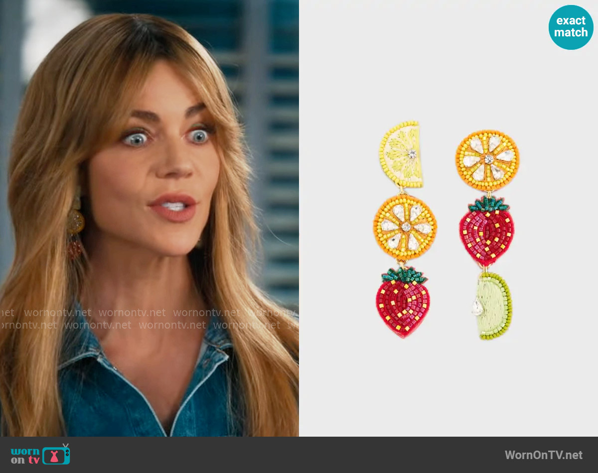 Mignonne Gavigan Alita Dangle Earrings worn by Morgan Gillory (Kaitlin Olson) on High Potential