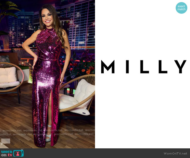 Milly custom designed worn by Adriana de Moura (Adriana de Moura) on The Real Housewives of Miami