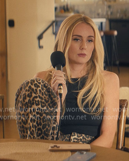 Morgan’s leopard print jeans on Nobody Wants This