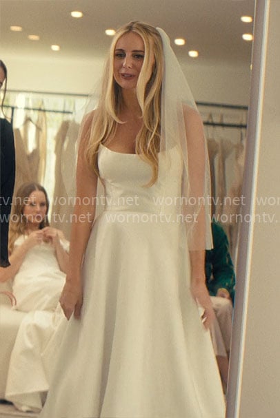 Morgan’s strapless wedding dress on Nobody Wants This