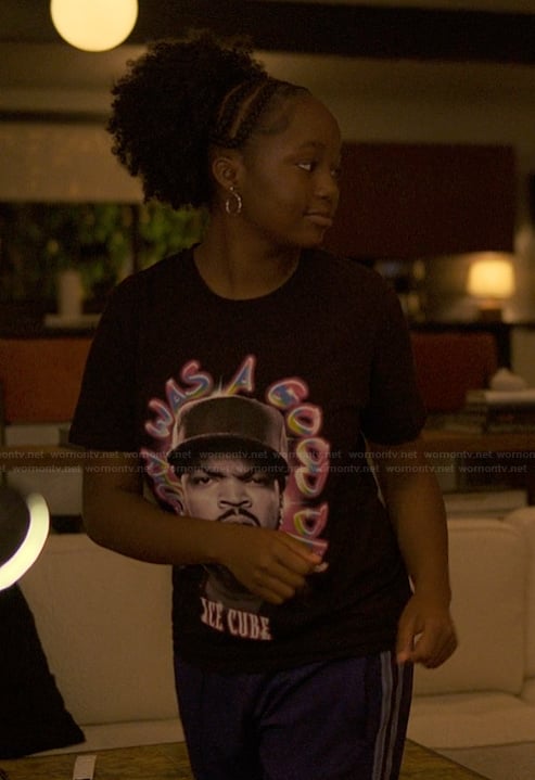 Naima’s Ice Cube graphic tee on Reasonable Doubt
