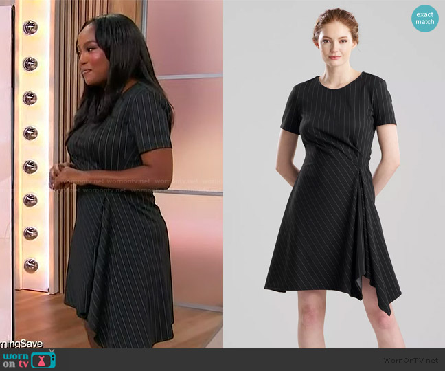 Natori Pinstripe Knit Dress worn by Makho Ndlovu on Sherri