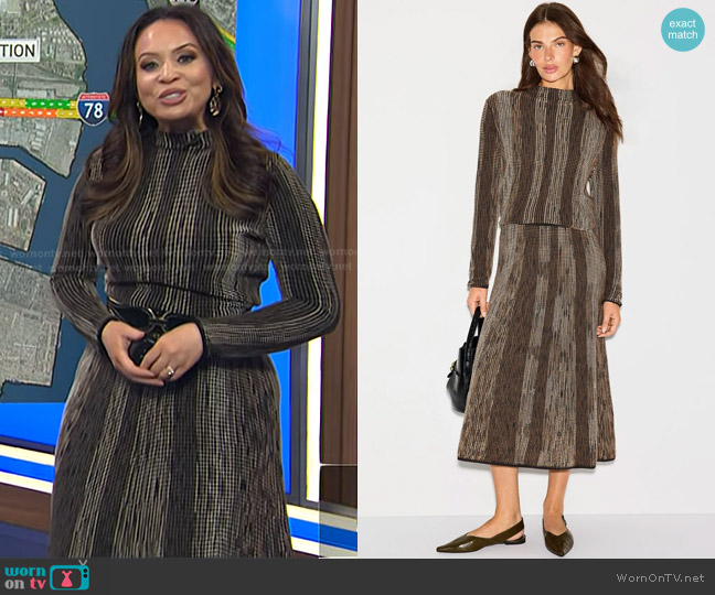 Nic + Zoe Ombre Pixel Knit Sweater worn by Adelle Caballero on Today