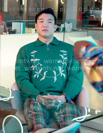 Nicholas’s green vine sweater on Loot