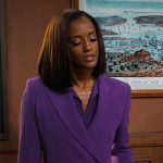 Olympia’s purple asymmetric blazer on Matlock