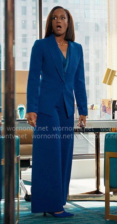 Olympia’s blue wide-leg suit on Matlock