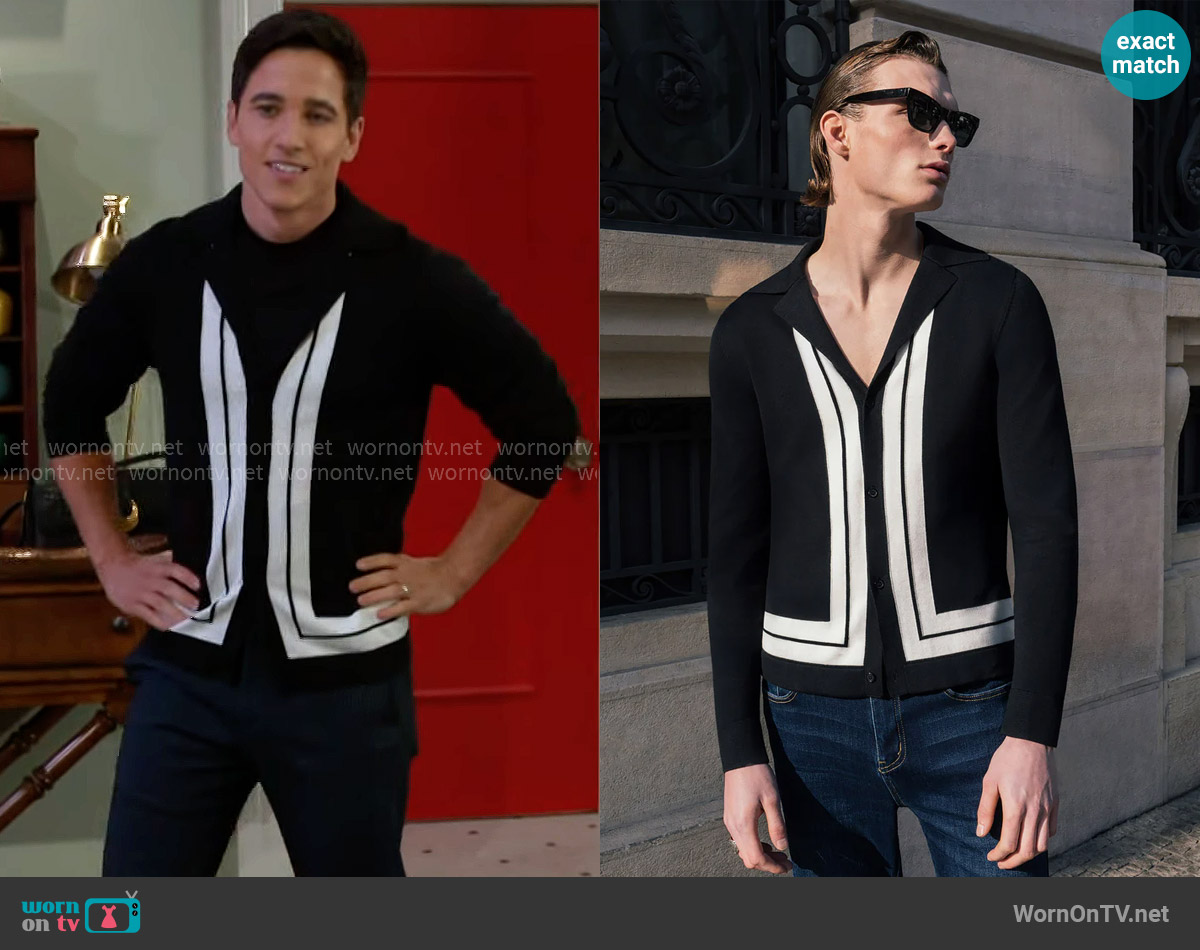 Phix 50's Long Sleeve Shirt with White Stripe Border worn by Bradley 'Smitty' Smith (Mike Manning) on Beyond the Gates