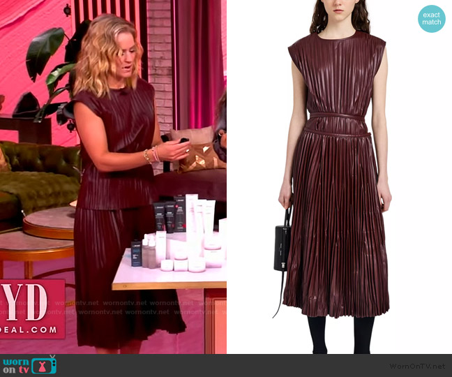Proenza Schouler White Label Lyra Top in Faux Leather worn by Sara Haines on The View