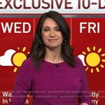Maria’s purple 3/4 sleeve dress on Today