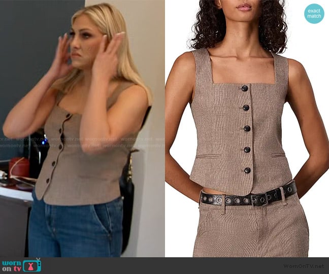 Rag & Bone Mariana Vest worn by Gina Kirschenheiter on The Real Housewives of Orange County