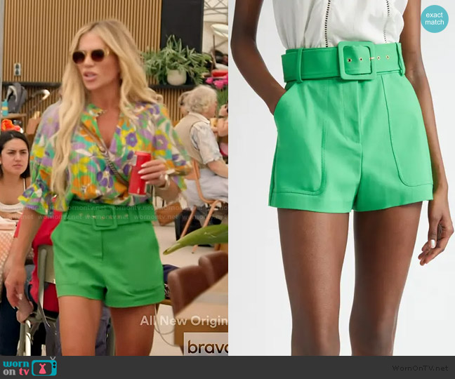 Ramy Brook Kasey Belted Shorts worn by Jennifer Pedranti on The Real Housewives of Orange County