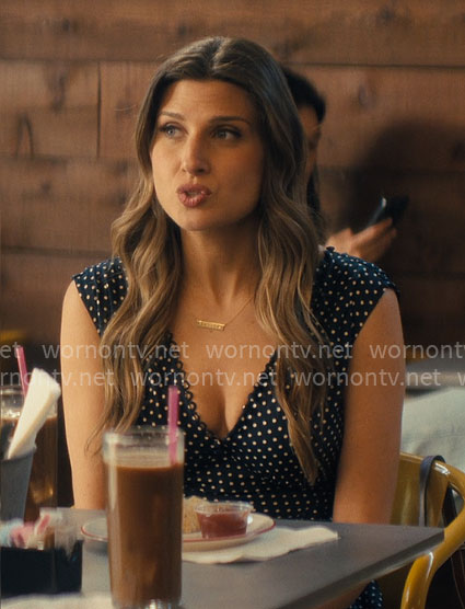 Rebecca’s polka dot dress on Nobody Wants This