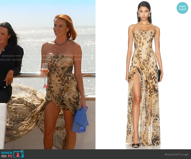 Retrofete Nicole Dress in Vintage Cheetah worn by Whitney Rose on The Real Housewives of Salt Lake City