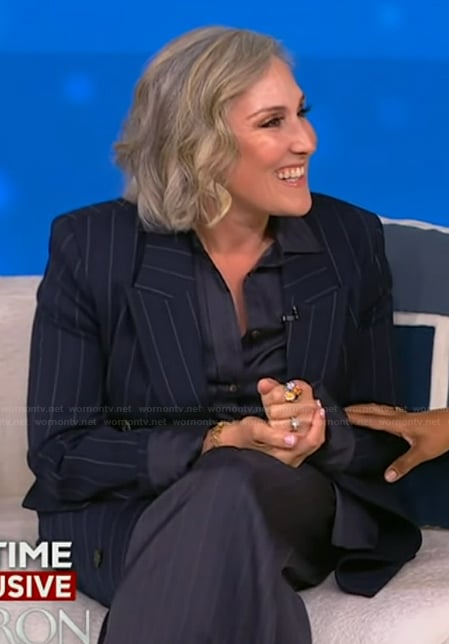 Ricki Lake’s pinstripe blazer on Tamron Hall Show