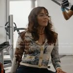 Robin’s printed cardigan on 9-1-1
