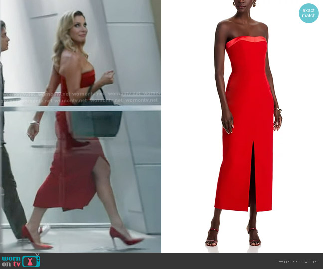 Safiyaa Sydney Dress in Scarlet Red/Dazzling Red worn by Tricia Benoit (June Diane Raphael) on 9-1-1
