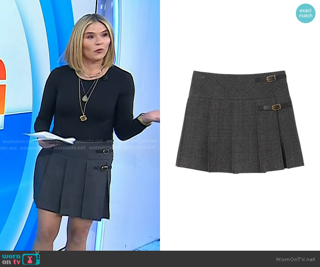 Sandro Short rhinestone suit skirt worn by Jenna Bush Hager on Today