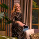 Sara’s black chain print maxi dress on The View