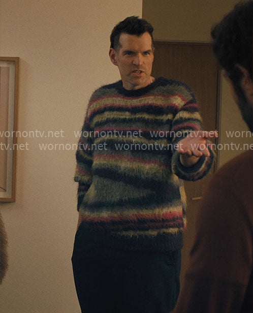 Sasha’s fluffy striped sweater on Nobody Wants This