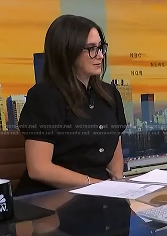 Savannah’s black puff sleeve jumpsuit on NBC News Daily