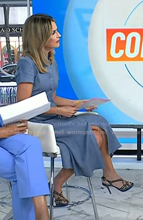 Savannah’s blue studded sandals on Today