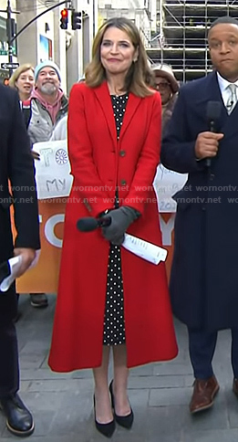 Savannah’s red coat on Today