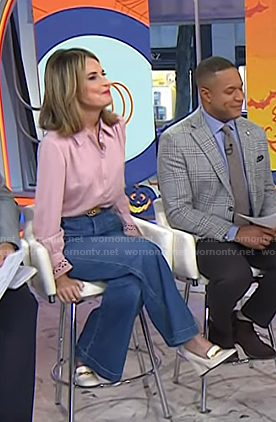 Savannah’s white heeled loafers on Today