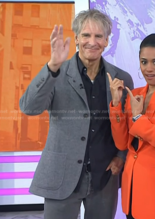 Scott Bakula’s grey blazer and black sneakers on Today