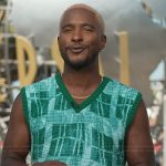 Scott’s green v-neck vest on Access Hollywood